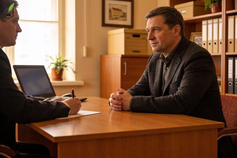 Заявник підписує особисту згоду у нотаріальній конторі в Празі